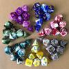 Набор из 7 шт. Акриловые многогранные кубики Double-Colors D8 D10 D10% D12 D20 для настольных игр, семейных игр, RPG