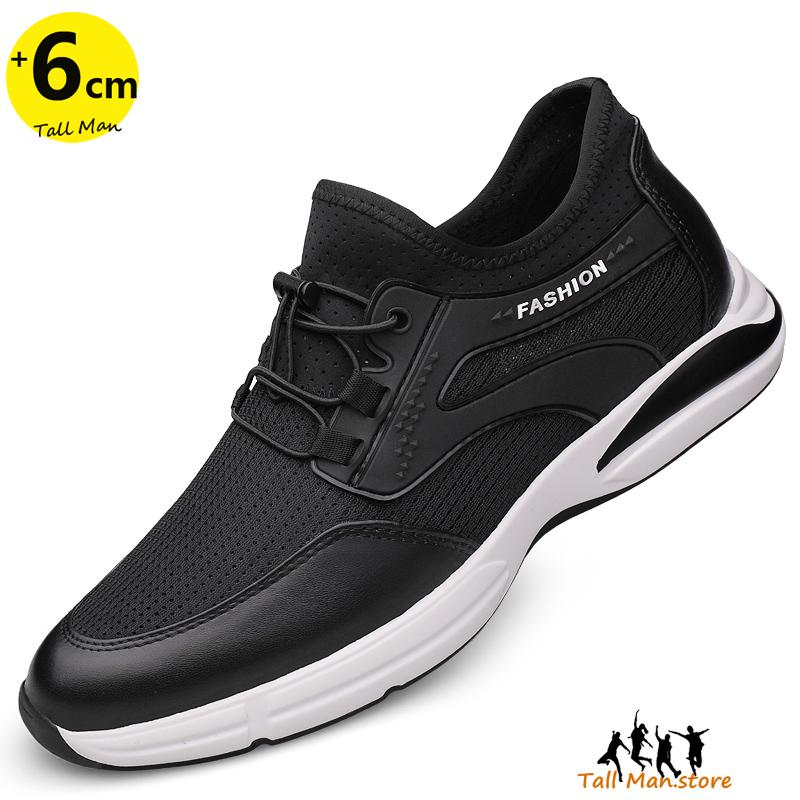 Men Sneakers Elevator Shoes Height Increasing Elevator Shoes Sports Shoes Insole 6Cm Tall Man