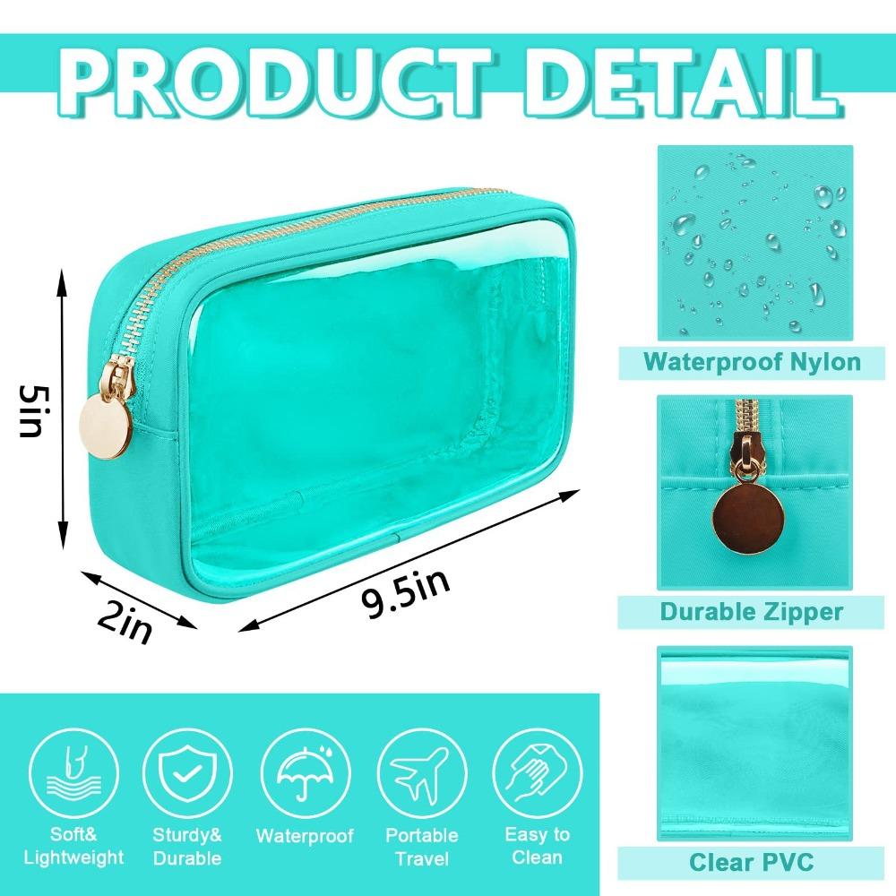 Transparent Nylon Makeup Bag Travel Bag Wash Bag Cosmetics Zipper Bag Makeup Storage Box Ladies and Girls