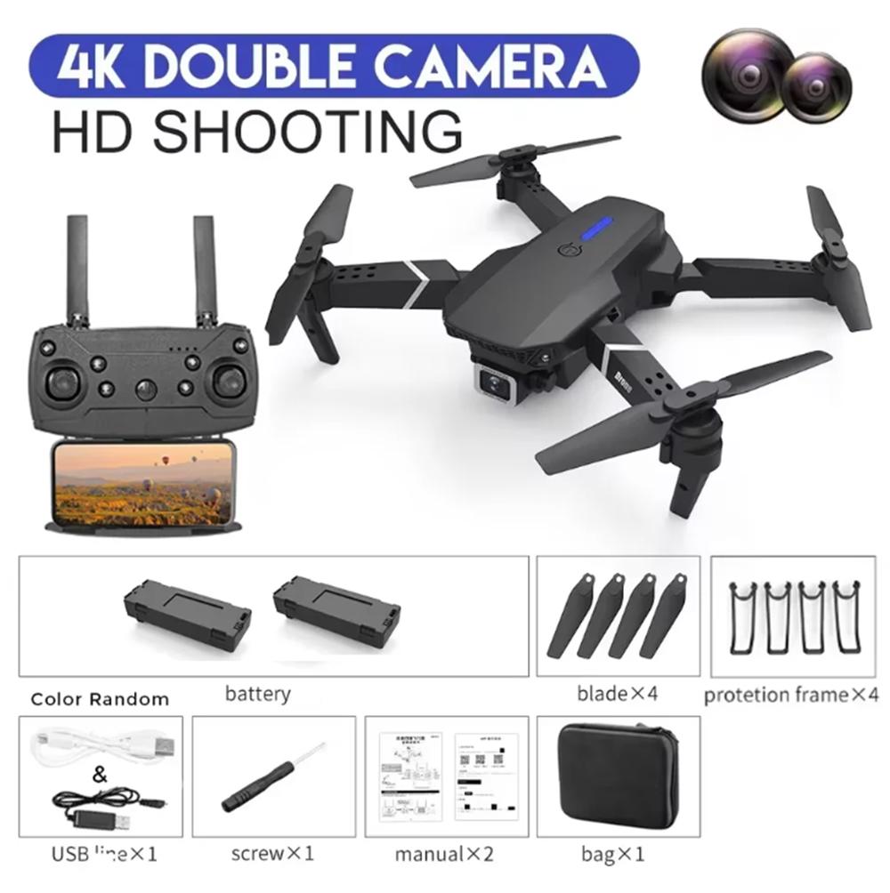 E88 Pro WiFi FPV Дрон Широкоугольная HD 4K 1080P Камера Удержание Высоты RC Складной Квадрокоптер Вертолет Игрушки Подарок Новый