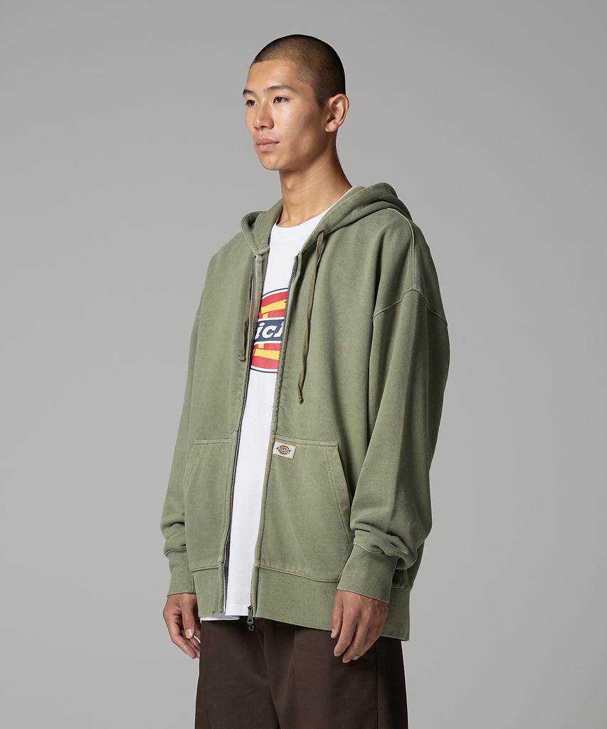 Dickies Базовая толстовка на молнии с garment-dyed окрашиванием Оливковый