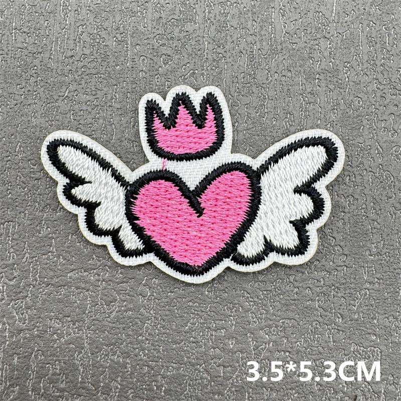 Милые мультяшные маленькие вышитые нашивки для одежды Candycherry Наклейки-нашивки на одежду, приклеиваемые утюгом, Термонаклейки, Значки