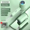 "Компактный дорожный фен с синим светом и отрицательными ионами - Укладка без повреждений"