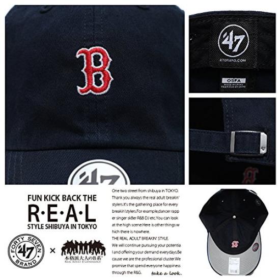 Кепка 47BRAND Low Cap MLB Major League Baseball Boston Red Sox Authentic Navy F Size [B-BSNR02GWS-NY] (01) (унисекс)