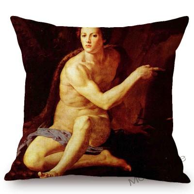 Home Decor Art European Oil Painting Poseidon Venus Sofa Throw Pillow Case Florentine Style Agnolo Bronzino Linen Cushion Cover