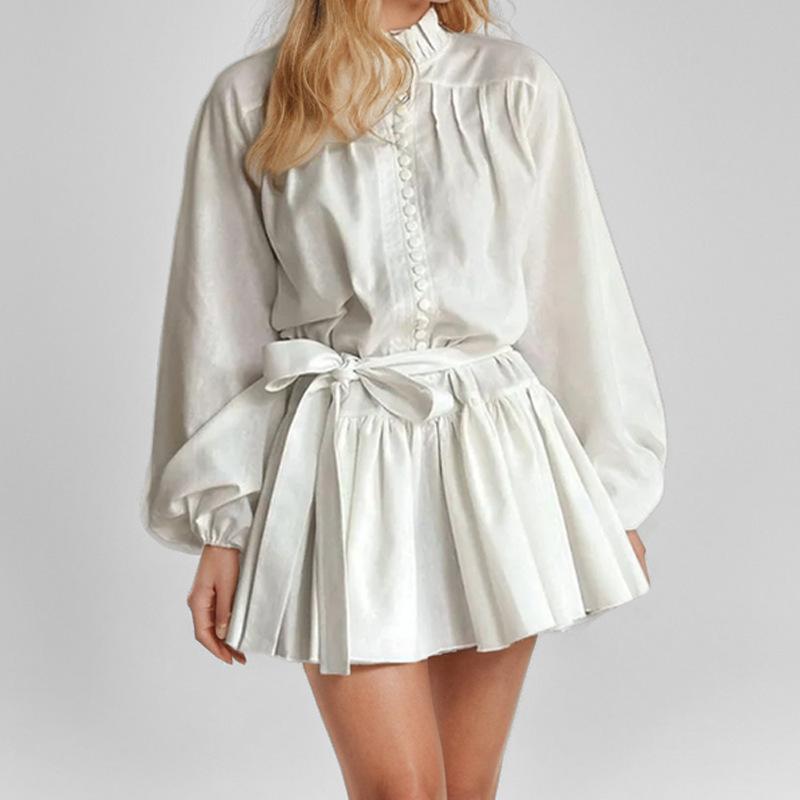 Летняя новая модель женской одежды, элегантное и модное платье с длинным рукавом на шнуровке в национальном стиле с принтом