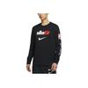 Nike Air Logo Print Breathable Long-Sleeve T-Shirt Men Tops Black DJ1416-010