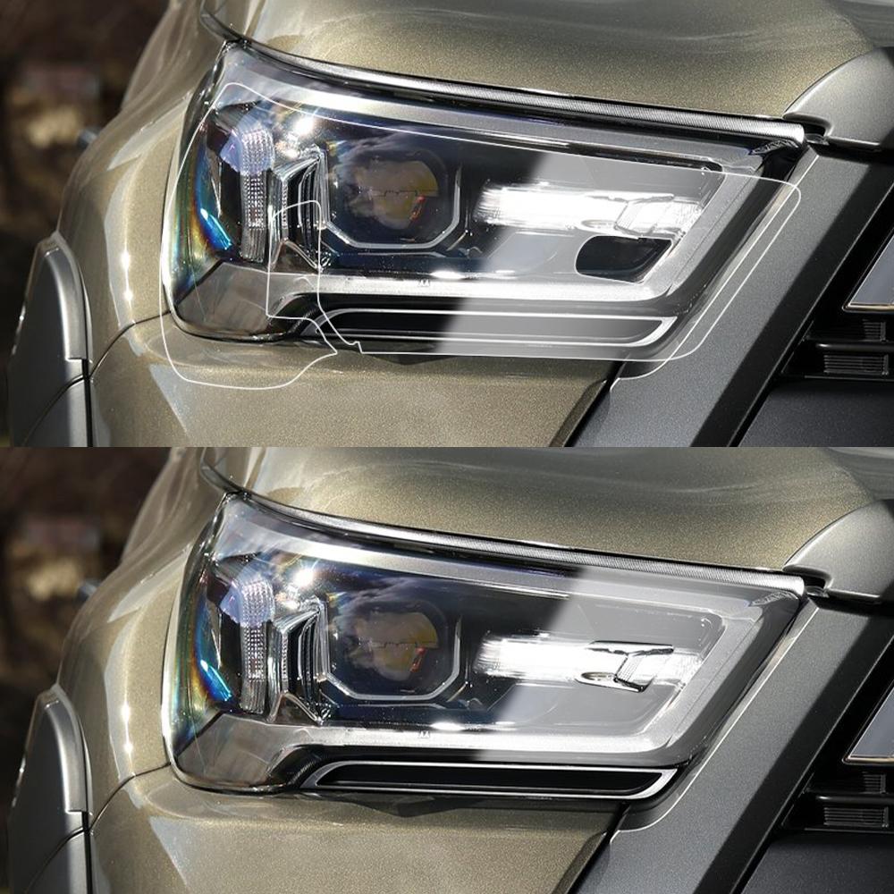 Для Toyota Hilux 2026-2026 Вырезанная Автомобильная Защитная Пленка на Фары Дымчато-Черная Предварительно Защита от Царапин Высокоглянцевая Виниловая Пленка для Оклейки