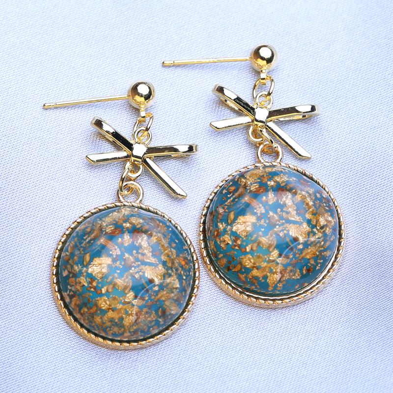 FEEYOO длинные серьги для женщин и девочек, модные золотые серьги, модные серьги с цветком, свадебные серьги, ювелирные изделия, подарок