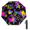 1 шт. Автоматический зонт с быстро открывающимся механизмом и ветроустойчивыми спицами для путешествий на открытом воздухе в стиле граффити