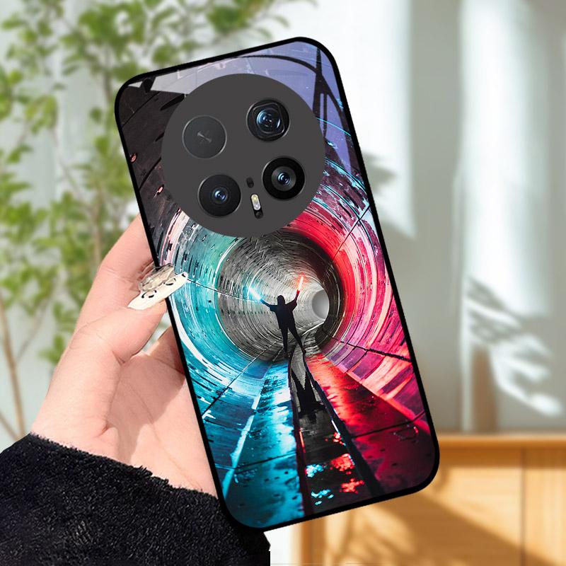 Закаленное Стекло Чехол Для Телефона Для Honor Magic 8 8Pro Роскошная Модная Задняя Крышка Для Magic8 Pro Чехлы BKQ-AN00 Ударопрочный Мультяшный Capa