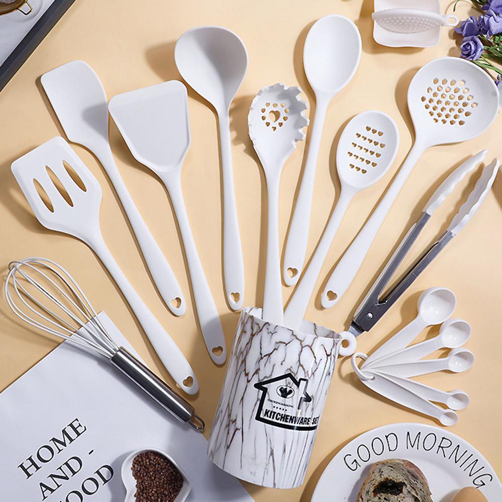 18 шт. кухонных принадлежностей, набор термостойких антипригарных силиконовых кухонных принадлежностей, лопатка для взбивания яиц, кухонный инструмент для приготовления пищи