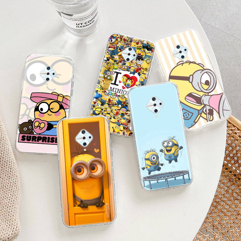 Прозрачный чехол для Samsung A04 A14 A23 A34 A54 M23 M33 M52 M53 Realme Narzo 50 50I 50a Prime C35 C55 C30S 10 9 Pro M-75 Забавные миньоны