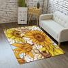 Sunflower Them Pattern Carpet for Living Room Bedroom Decor Home Sofa Coffee Table Area Rug Non Slip Hallway Washable Floor Mat