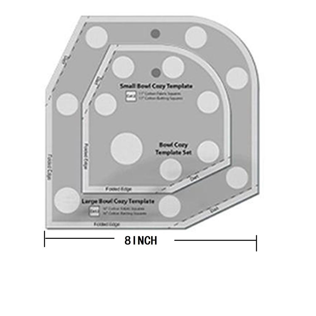 Набор шаблонов для грелок на миску своими руками, Набор режущих линеек для микроволновой миски, Акриловый квилтинговый трафарет для шитья, Подставка для миски с горячей/холодной едой