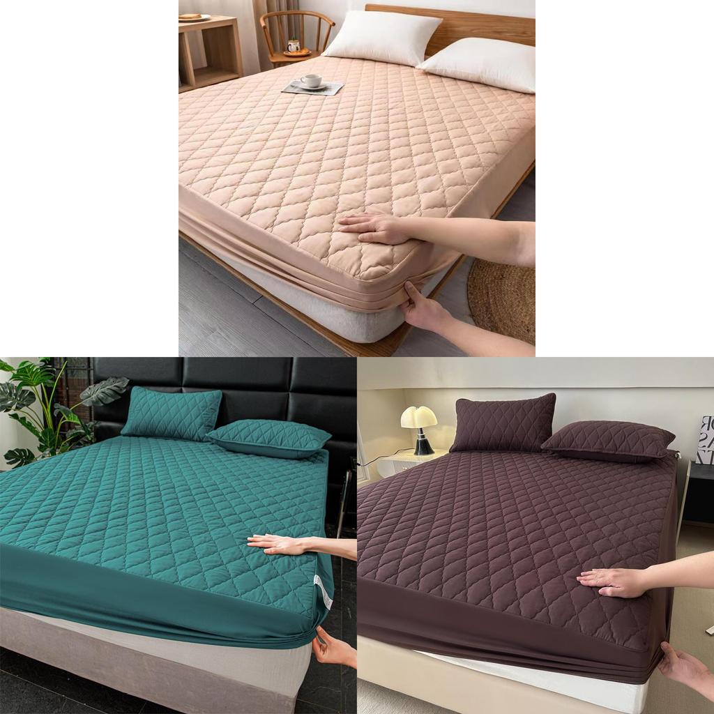 Polyester Bed Cover With Solid Color Design For Bed Protects Mattress And Prevents Dust