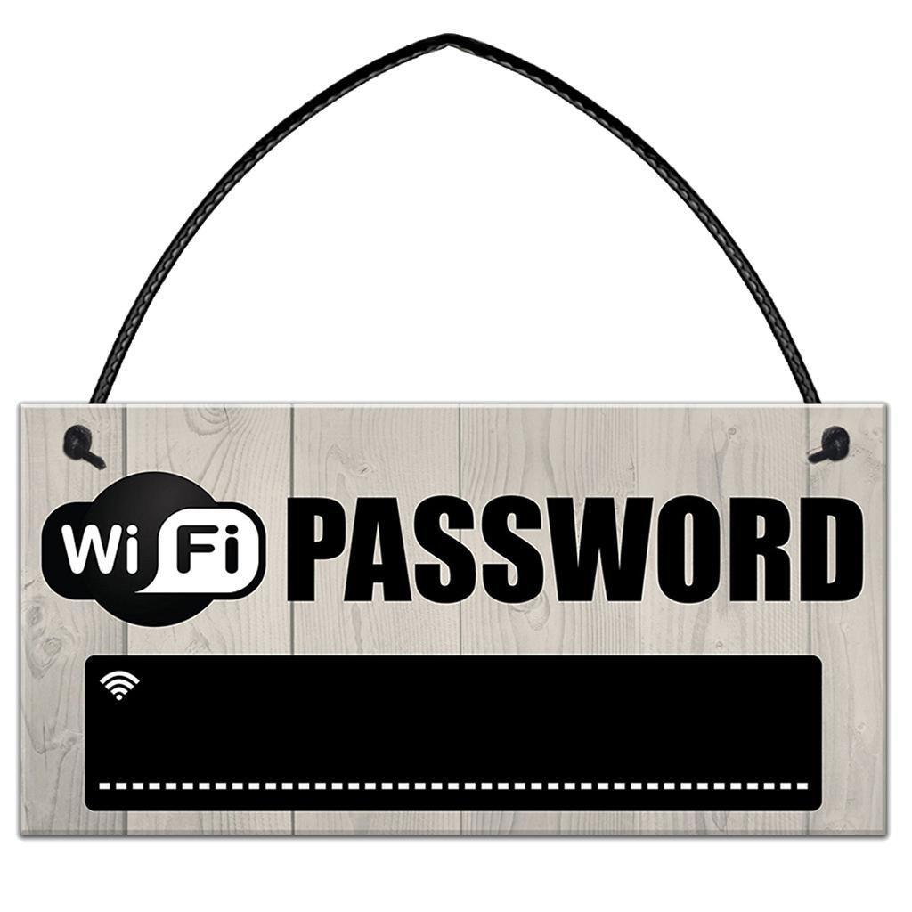 Vintage-inspired Wooden Wifi Password Hanging Sign Plaque Chalkboard for Home Hotel Look 20x10cm