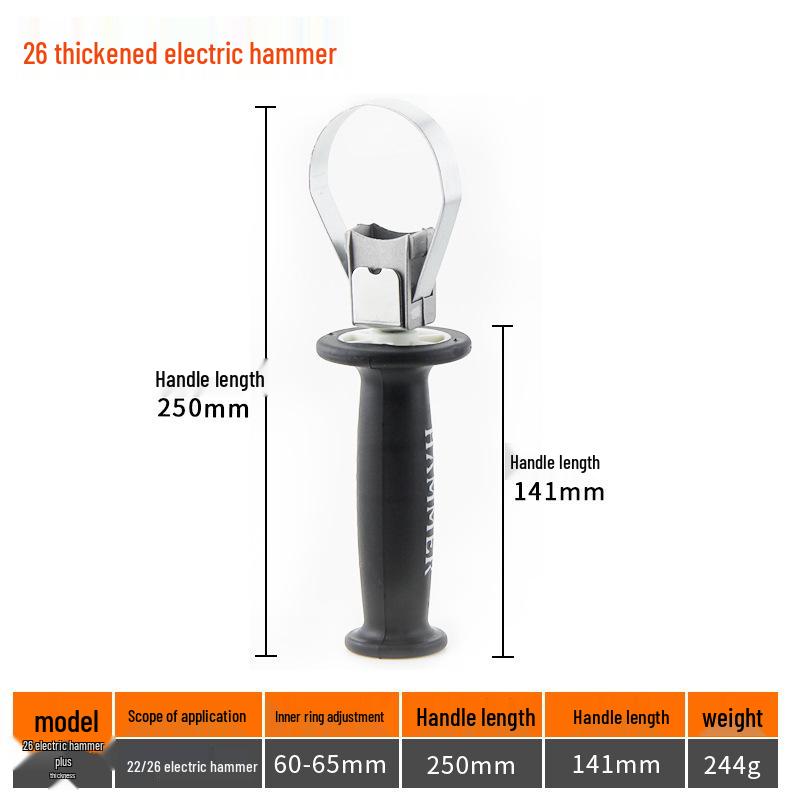 Рукоятка электрического отбойного молотка, кирки и ударной дрели; Дополнительная рукоятка для пистолетной дрели; Вспомогательная рукоятка для угловой шлифмашины; Принадлежности для электроинструментов.