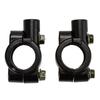 Motorcycle Mirror Holder 22mm Handlebar Mount 10mm Positive Screw Universal Adapter Set of 2 (Black)