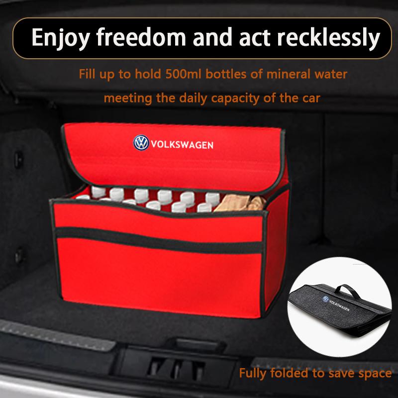 Valve Stems Caps High-capacity Car Storage Box Organizing Bag Trunk Tool Case Auto Accessories Tools For Volkswagen VW RLine R G