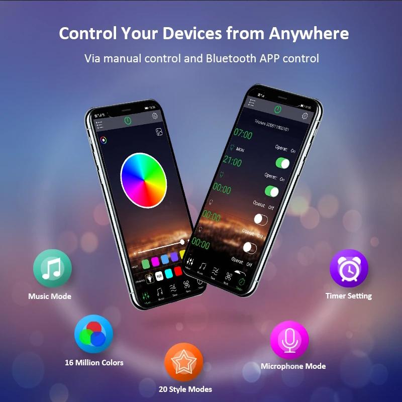 10M Amill USB светодиодная лента 5050 SMD Bluetooth RGB лампы Гибкая светодиодная лента для ламп RGB TV Настольный диодная лента Подсветка телевизора Вечеринка