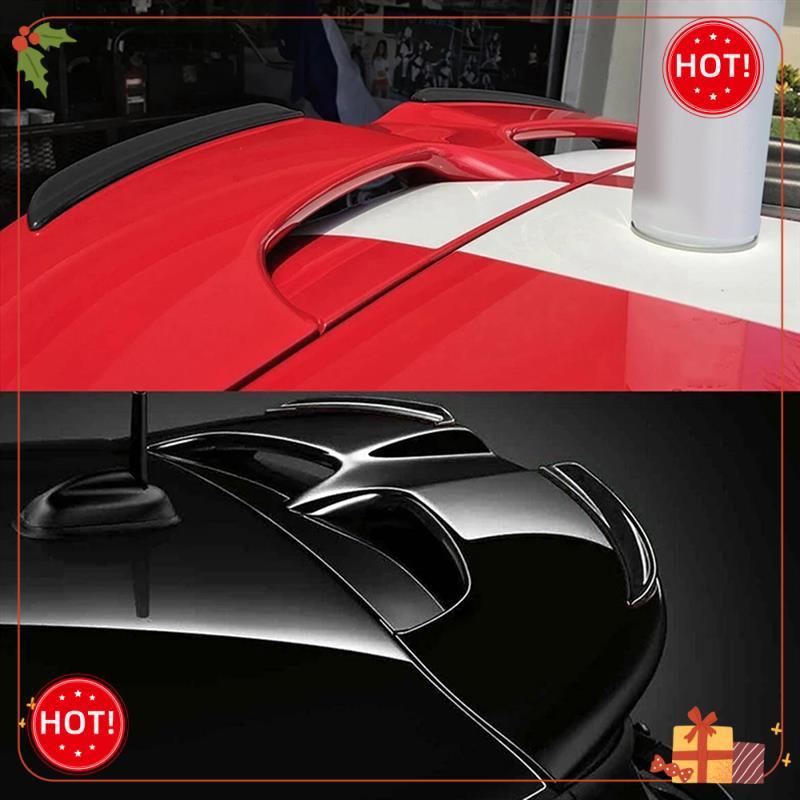 Durable-For MINI F55 F56 Red Car Rear Trunk Roof Spoilers Primer Auto Tail Wing Decoration Exterior Modification Protective Part