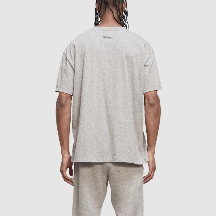 Fear of God Essentials Футболка Хизер Овсяный Унисекс Топы Серый 0125-25050-0229-260