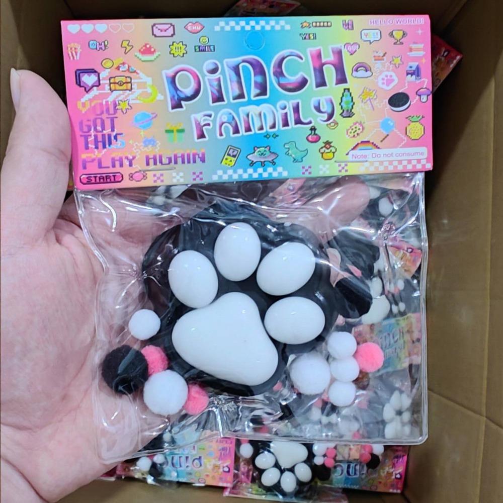 Моти Таба Сквиши НОВАЯ Игрушка-Непоседа Мини Каваи Плюшевая Кошачья Лапка Силиконовая Маленькая Кошачья Лапка Милая Розовая Кошачья Лапка