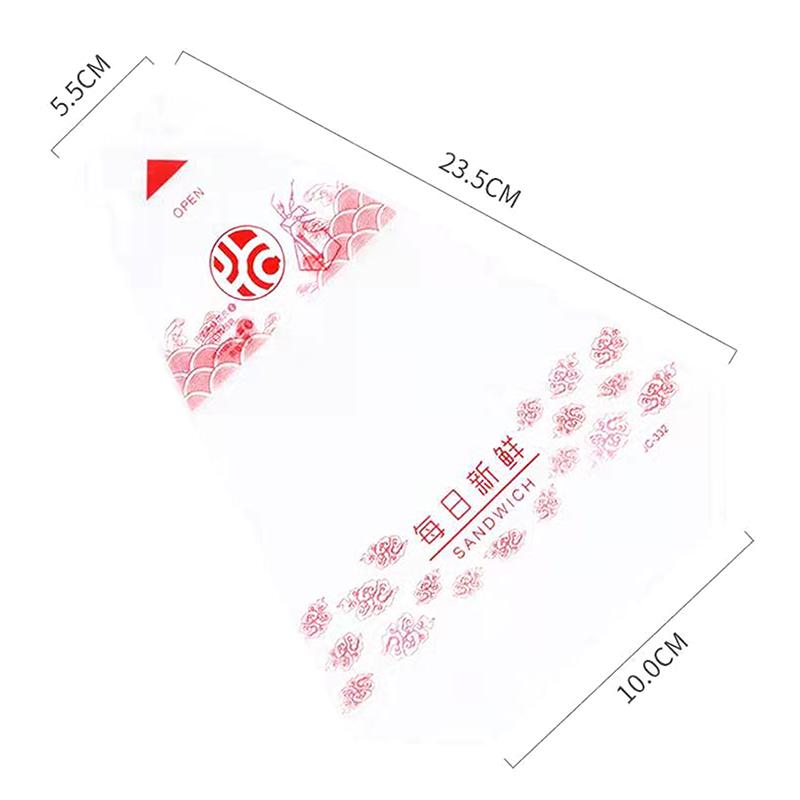 100 Pieces Of Sandwich Wrappers Special Disposable Easy To Tear Transparent Triangle Cake  Packaging Bag