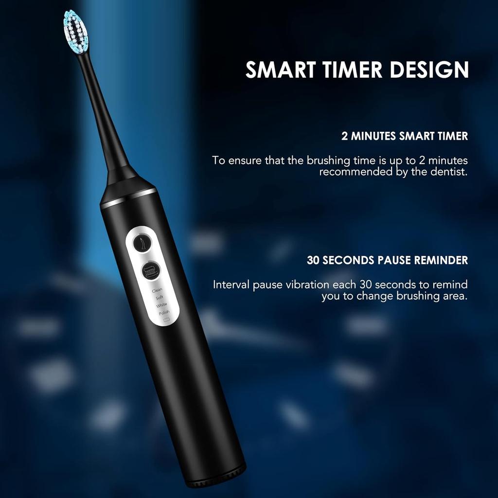 Electric Toothbrush with Water Flosser Combo, 3 in 1 Ultrasonic Toothbrush & Dental Oral Irrigator & Tooth Cleaner with 4 Modes, One Switch from