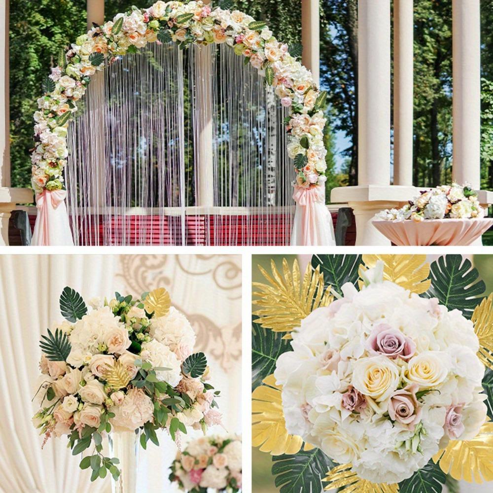 Искусственные пальмовые листья 5-8 видов, большие и маленькие, зеленые, искусственные пальмовые листья со стеблями для сафари, джунглей, гавайских луау, декора стола для вечеринки, свадьбы, дня рождения