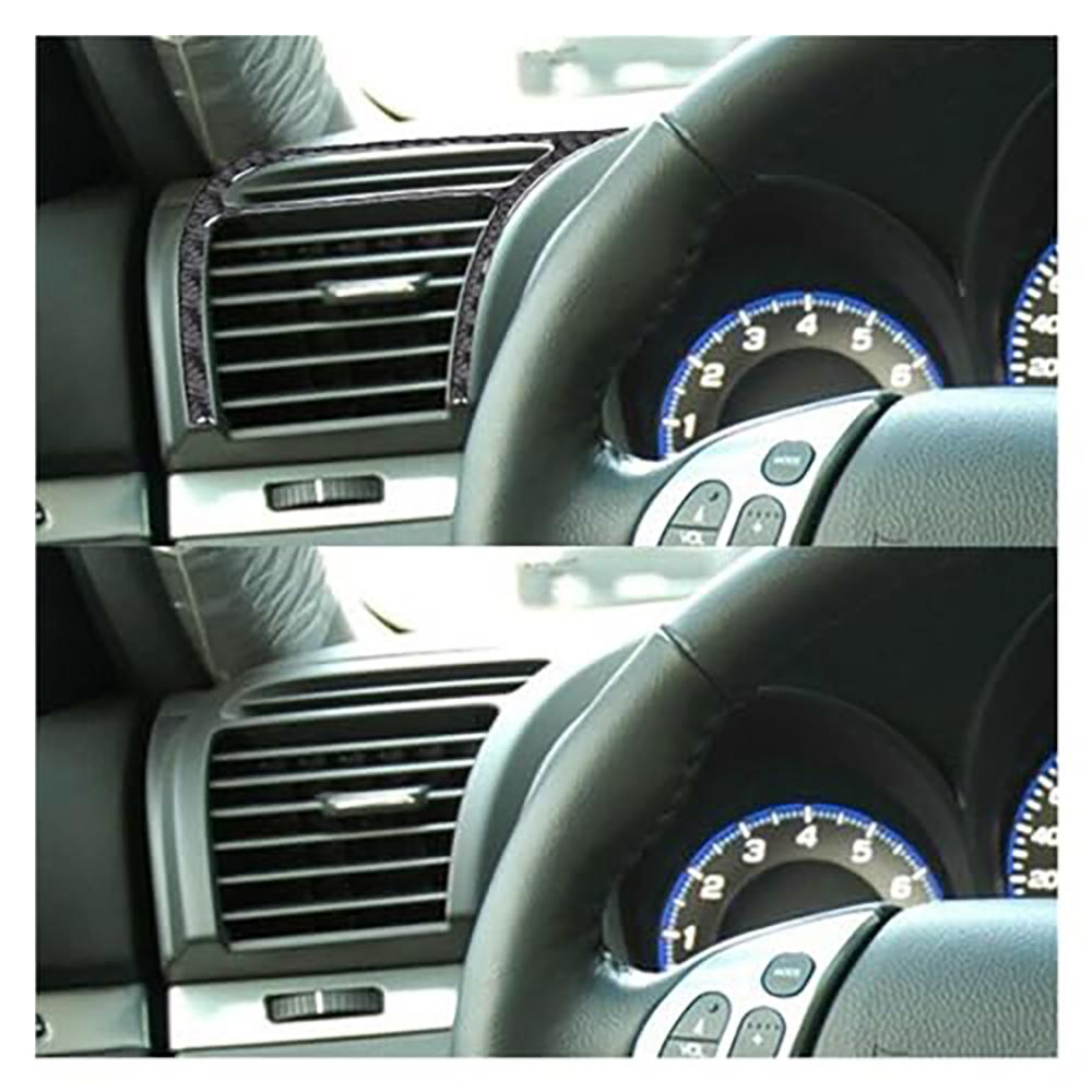 For Acura TL 2004-2008 LHD Left Right Air Vent Trim Stickers Black Carbon Fiber Cover Interior Accessories Upgrade Decor Style