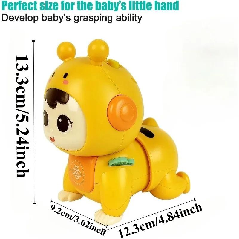 Ползающие детские игрушки с музыкальными и световыми эффектами, игрушки-куклы для младенцев для времени на животике, игрушки для младенцев, развивающие игрушки, подарок на день рождения для малышей