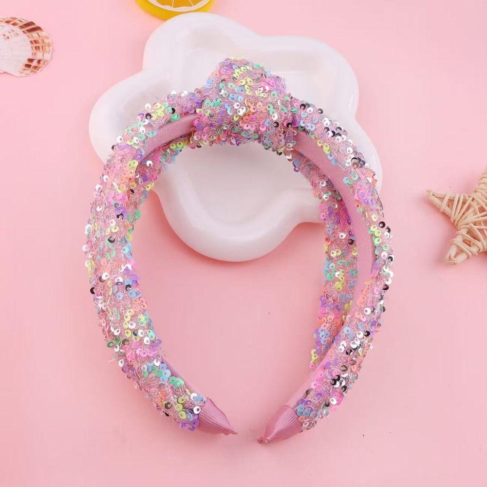 Cute Sequin Knot Headband Sweet Wash Face Hair Bands Hair Hoop Women Girls Hair Accessories