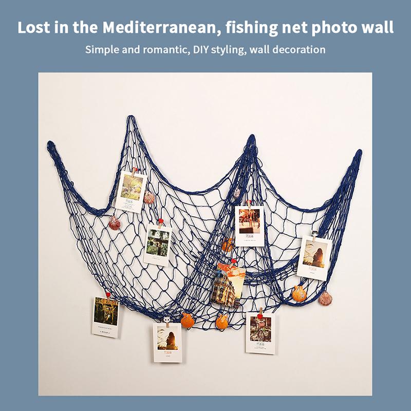 Рыболовная сеть, настенные гобелены, украшение для студии, украшение для комнаты, Mediter, морские наклейки, морские над садом, морские поделки