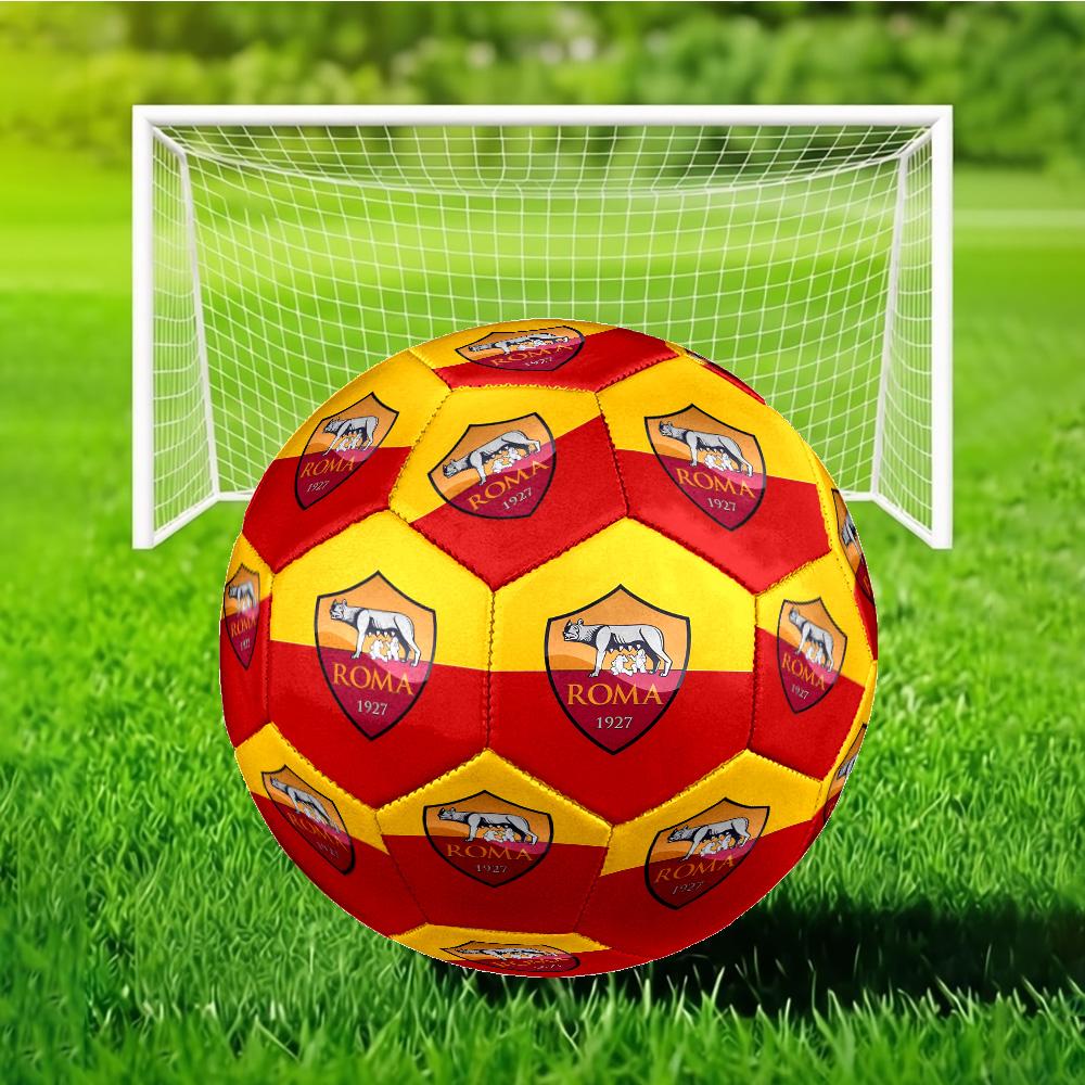 Rome Football club Printed Size 5 Soccer Ball - Durable, Machine-stitched, Soft and Comfortable, Suitable for Training and Matches Gift