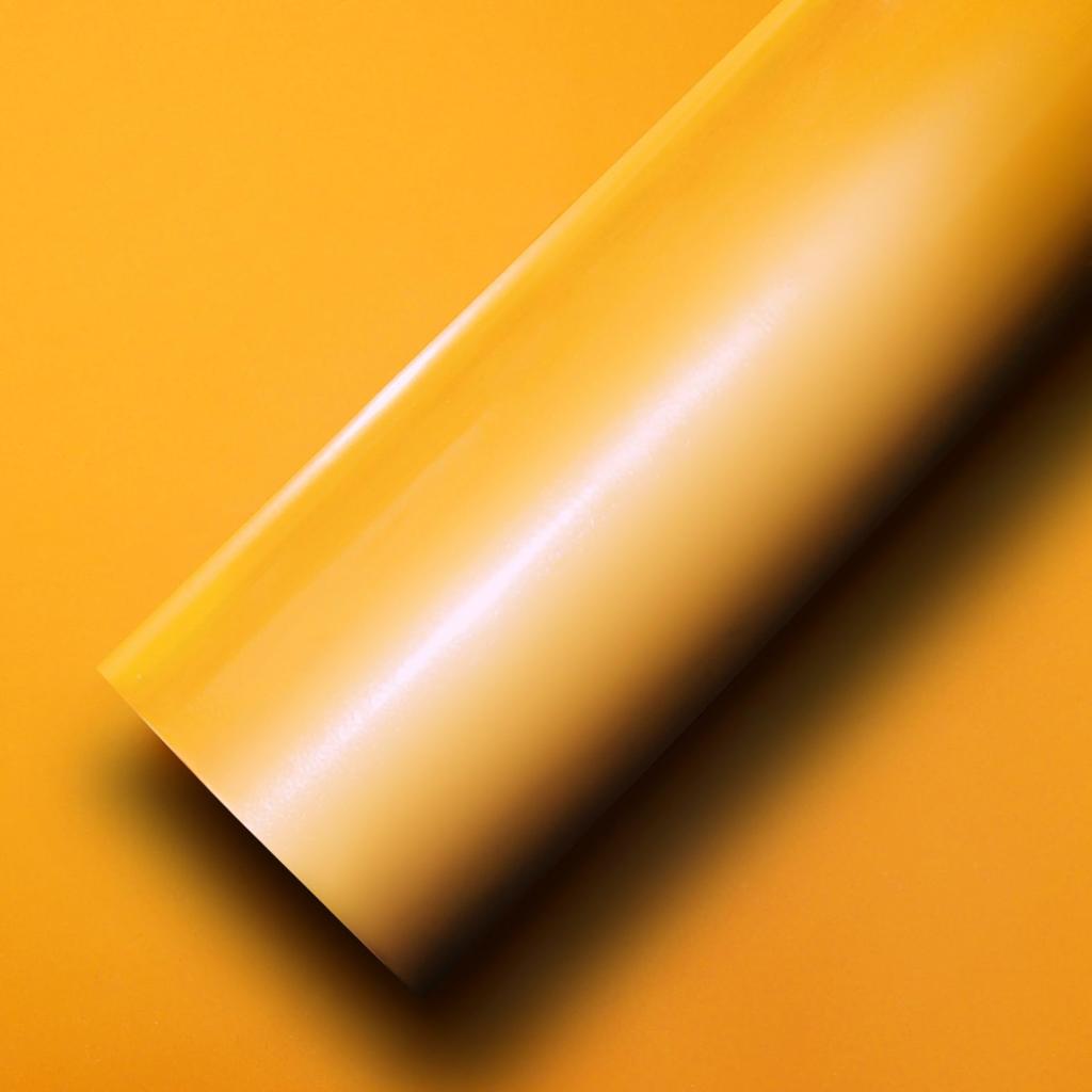 IlMondoMall Plain Wrapping Sheet with Air Grooves X Gloss (500 30cm, Yellow)