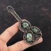 Copper Amazonite Pendant Copper Wire Wrapped Gemstone Jewelry Guitar Pendant Amazonite Handmade Jewelry Copper Wire Pendant Engagement Gift