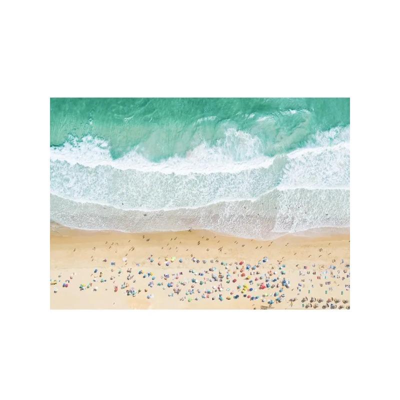 Pink Nordic Summer Holiday Travel Beach Surf Ocean Art Poster Canvas Painting Wall Art for Living Room Bedroom Home Decoration