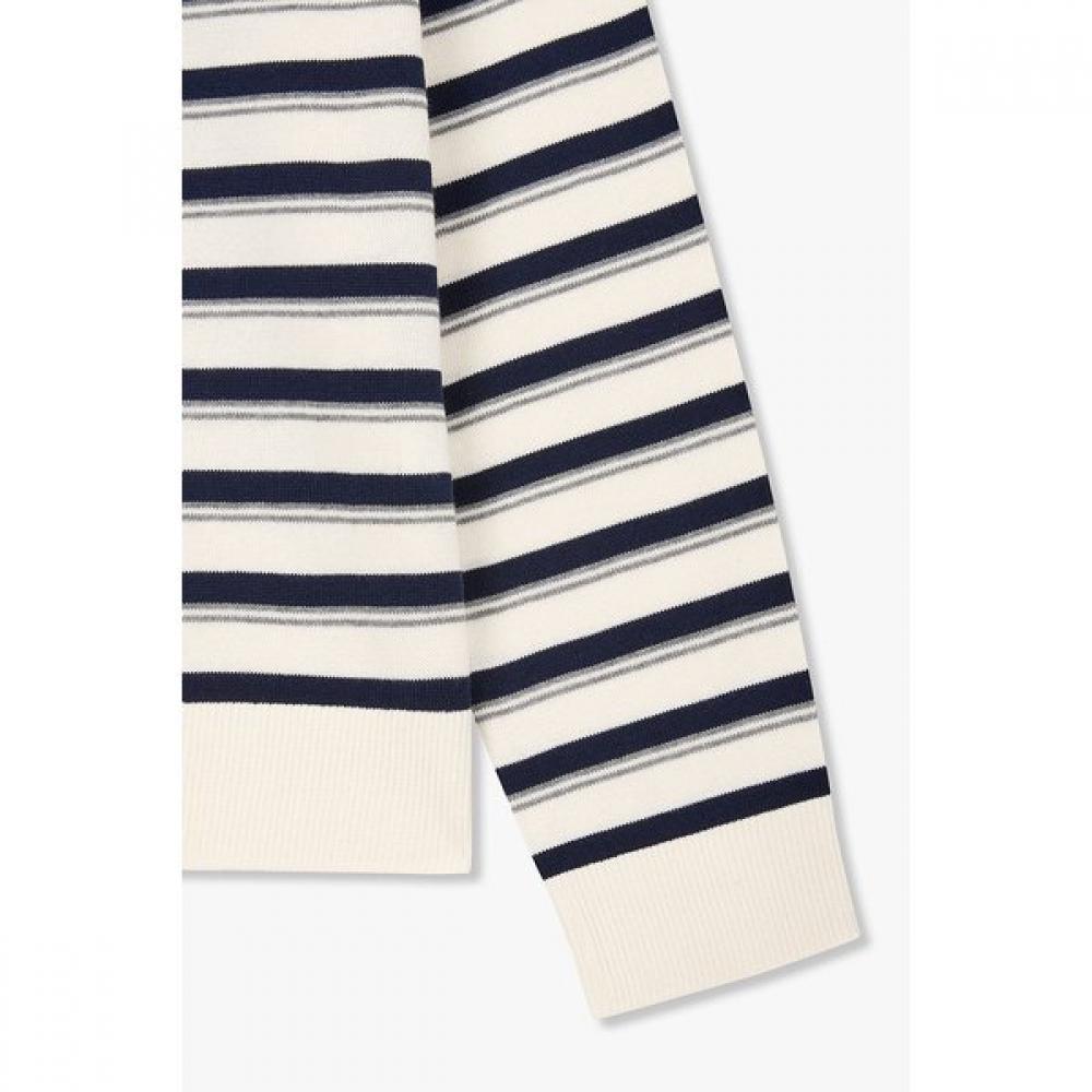 Studio Tomboy Stripe Long Sleeve Collar Knit 9176452981