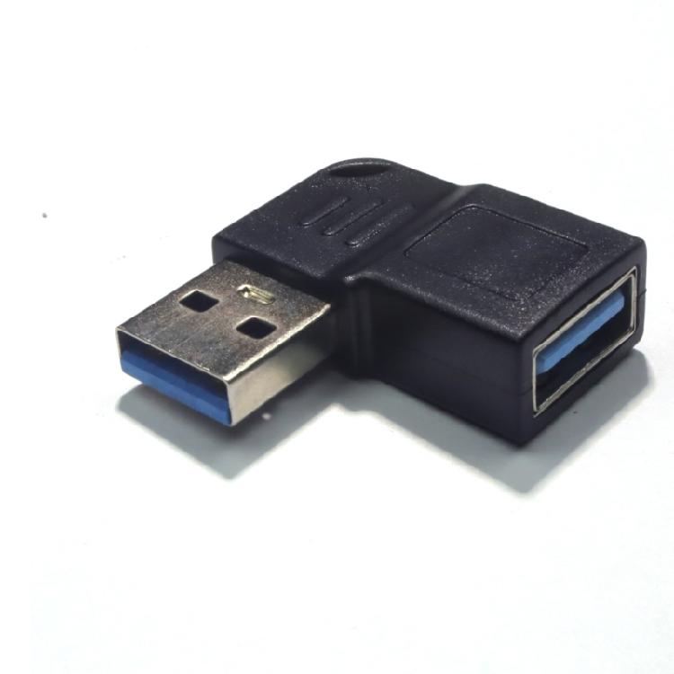 Угловой USB 3.0 адаптер-удлинитель 90 градусов, Male to Female, 5 Гбит/с, для ноутбука, компьютера, принтера, камеры