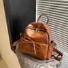 High Value, Travel Leisure Bag Versatile Small Backpack Solid Color Exquisite Backpack Bow Gentle Student Commute