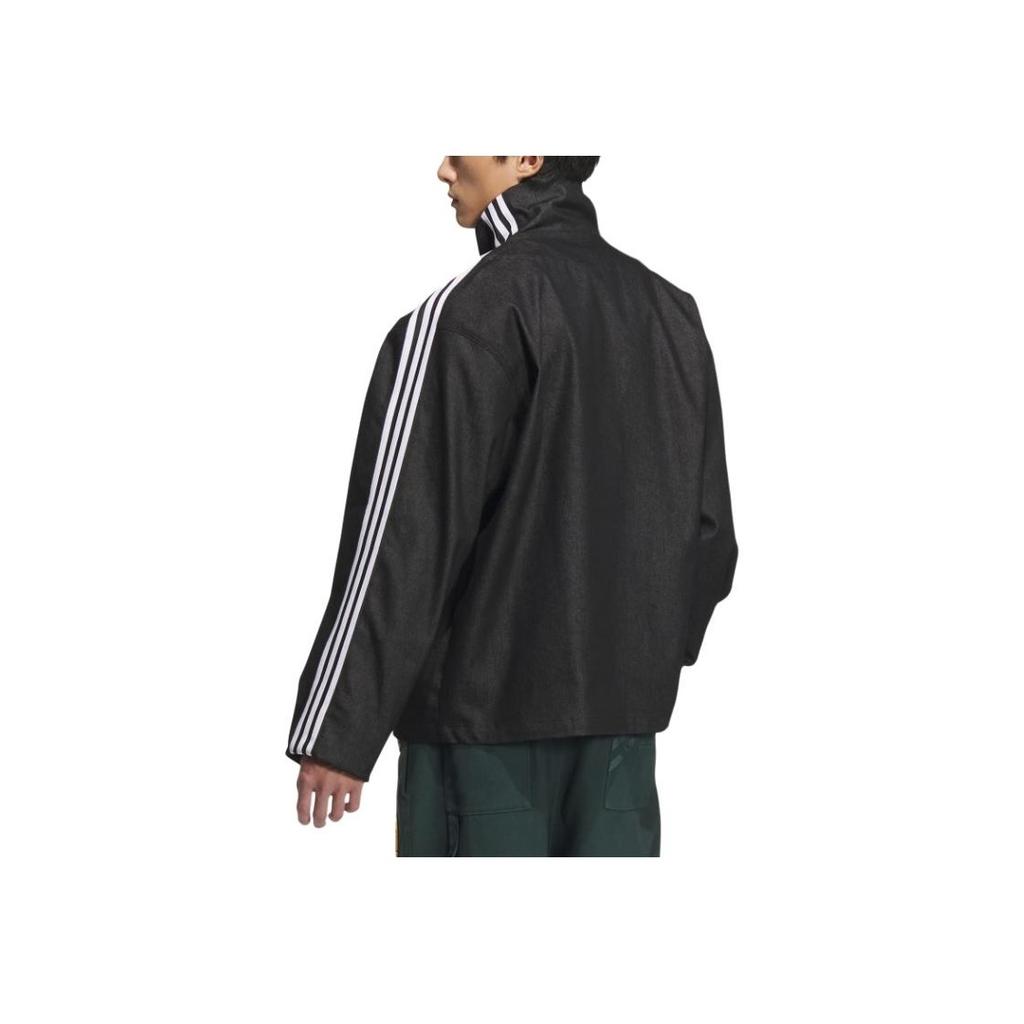 Adidas Оригинальная джинсовая модная мягкая удобная свободная куртка унисекс, черная куртка JW1969