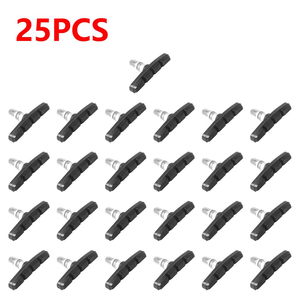 1-30 шт. Прочные бесшумные тормозные колодки для велосипеда, колодки-туфли для V-brake, резиновые запчасти для горных, складных велосипедов