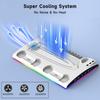 Charging Stand for PS5, Multifunctional LED Cooling Stand with Charging Station, 2 Controllers for PS5&PS5 SLIM Console TP5-3570