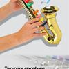 Simulation Musical Saxophone Toy for Kids French Horn Trumpet Flute Horn Stage Performance Prop Musical Instrument Model