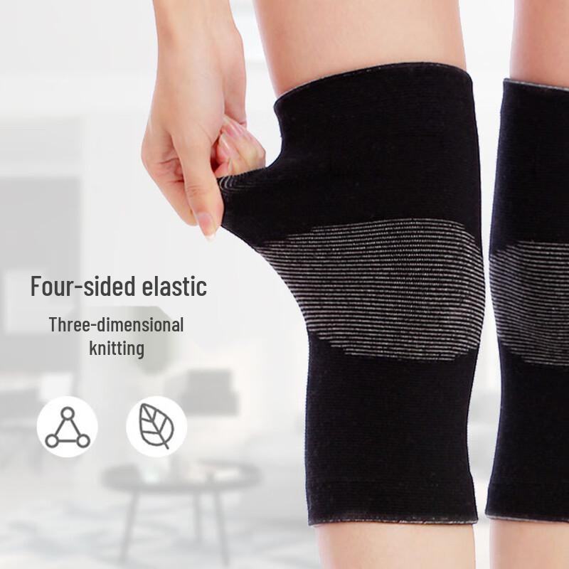 Вязаные наколенники с бамбуковым углем