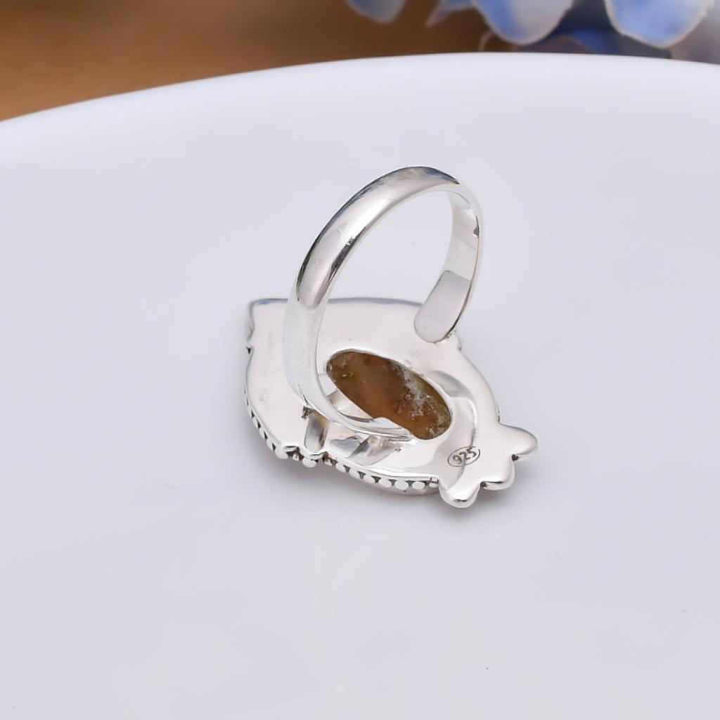 Перламутр - Кольцо из стерлингового серебра 925 пробы V5709, Белое кольцо, Овальное кольцо, Подарок на День святого Валентина, Подарок для нее, Подарок на день рождения, Украшения ручной работы,