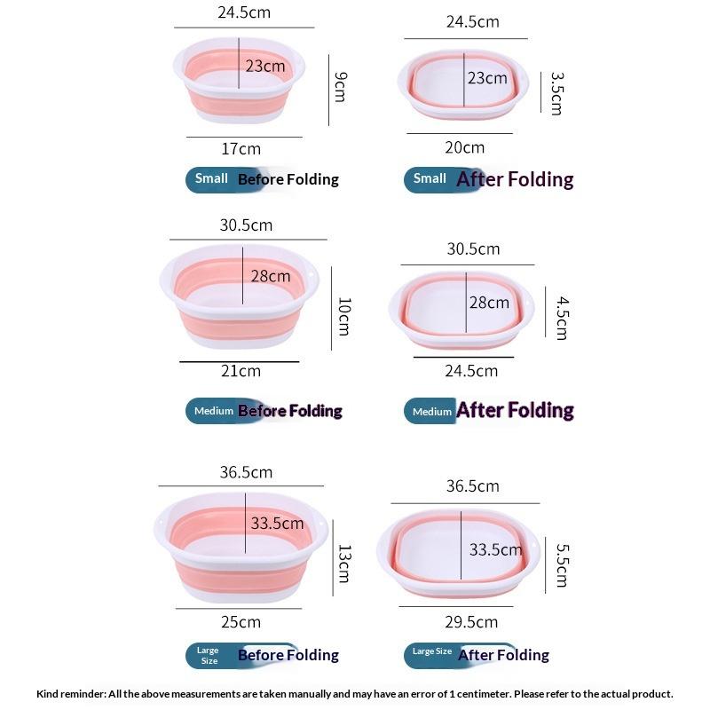 3 шт. Складная раковина Студенческая раковина для общежития Портативная дорожная пластиковая сжимаемая раковина Складная раковина для воды Бытовая