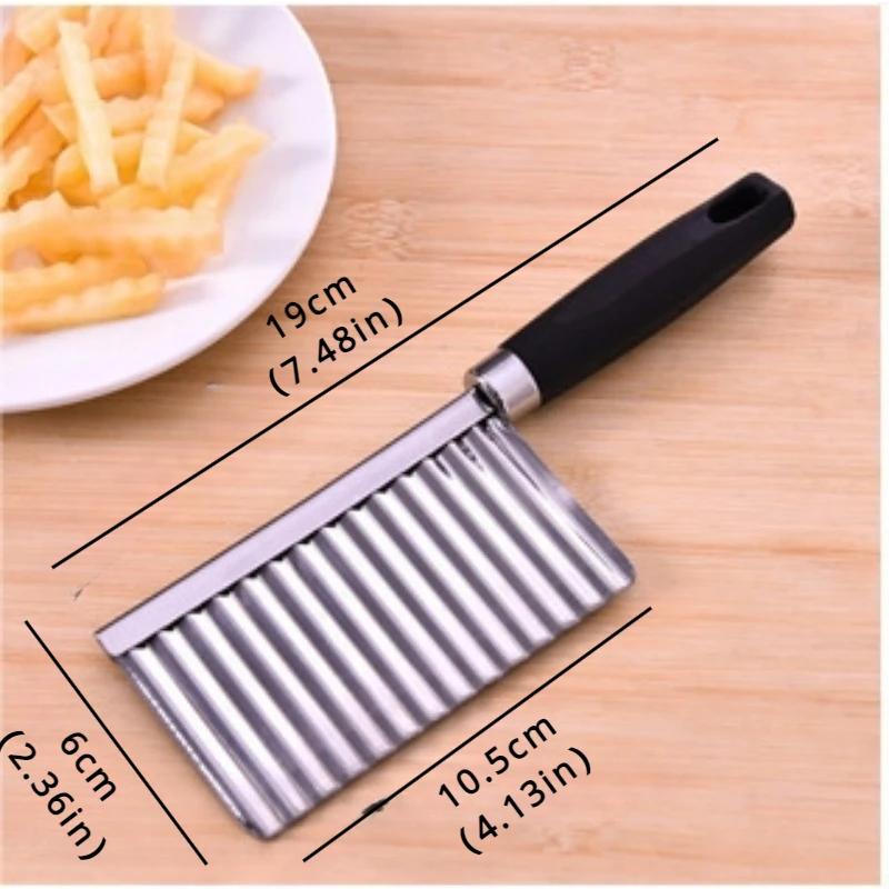 1PC Wave Knife Multi-Functional Thick Slicer for Potatoes French Fries Magic Vegetable Cutter with Deep Grain for Home Use